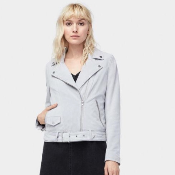 UGG Jackets & Coats Nwt Ugg Stacey Suede Moto Jacket Color Dove Gray Poshmark
